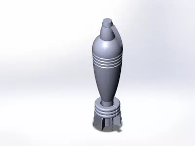 82mm mortar bomb  3D model