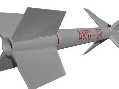 AGM-88 Missile PBR Ready Textures Low-poly 3D model