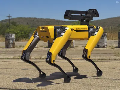 SpotMini Boston Dynamics with Manipulator Rigged for Maya 3D model