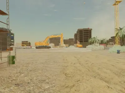 Construction Site Overview 3D model