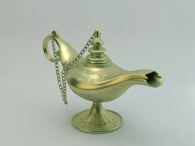 Aladdin Lamp Low-poly 3D model
