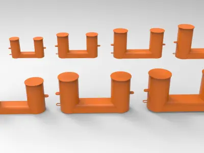 DOUBLE BOLLARD 3D model purchase