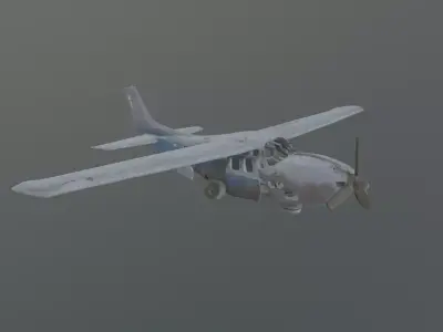 destroyed airplane prop 3D model