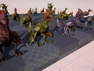 Monster Pterodaptyl Low-poly 3D model
