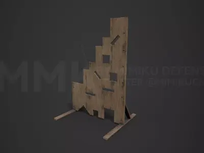 V-Tac Barricade 9-HOLE Police military training with props Low-poly 3D model