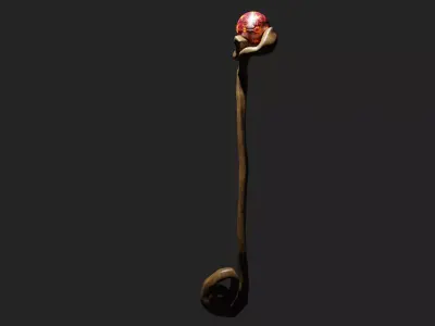 Magic staff Low-poly 3D model purchase