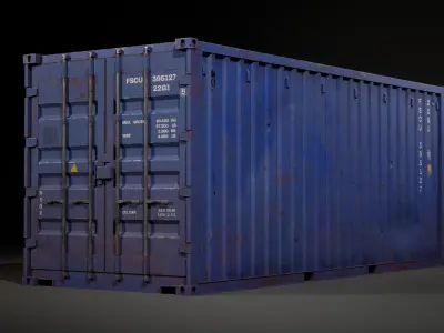 Shipping  Container Low-poly 3D model