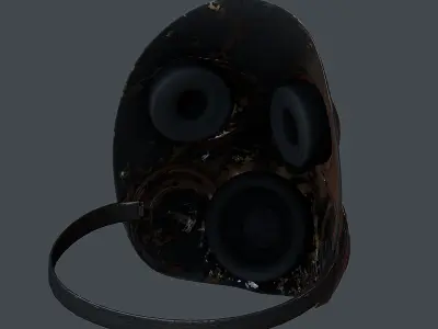 Gas mask helmet 3d model scifi  Low-poly 3D model buy