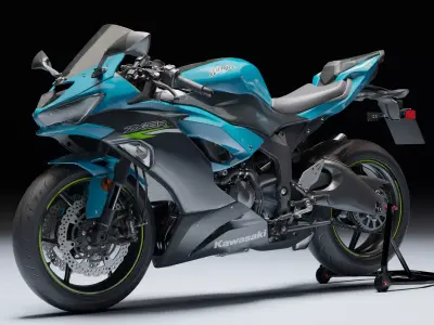 Kawasaki Ninja ZX 6R 2020 Low-poly 3D model