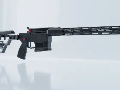 SIG SAUER CROSS 308 RIFLE Low-poly 3D model