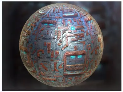 PBR Sci-Fi Seamless Realistic Material SBSAR 4k Texture 013 Texture