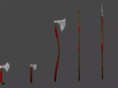 Stylized Weapons Pack Low-poly 3D model purchase