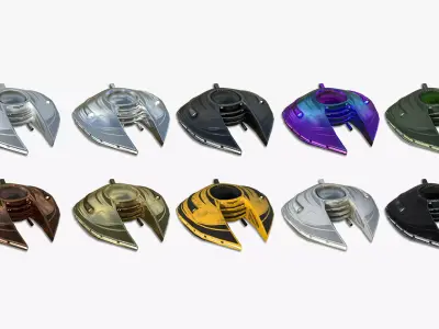 10 Alien Spaceship UFO D Collection - Sci Fi Spacecraft Design 3D Model Pack