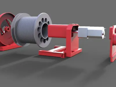Large winch for vessel  Typ B 3D print model