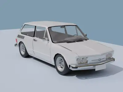 VW Brasilia 3D Model Brazilian Classic Car Blend FBX OBJ 3D model
