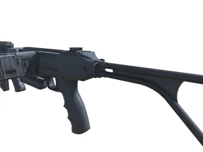 38-Cornershot-Gilboa-gun model 3d game ready model Low-poly 3D model