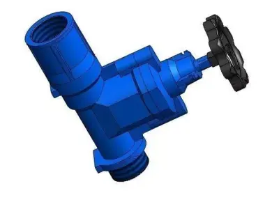 Wedge gate M 2 inches Free 3D model