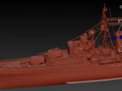 cruiser Low-poly 3D model