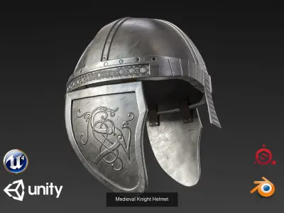 Medieval Helmets 3D Model Pack
