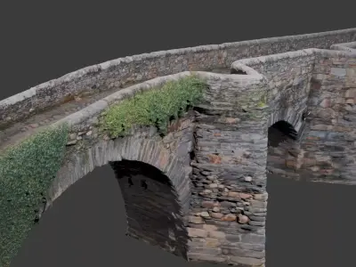 Scanning Roman Bridge 3D Low-poly 3D model