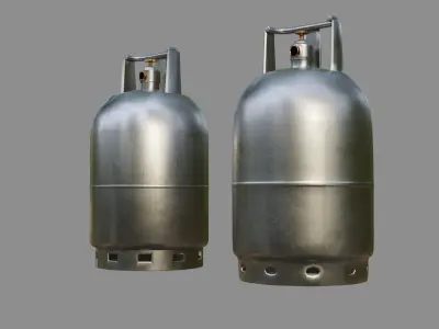 Gas Tube - Low and High poly Low-poly 3D model