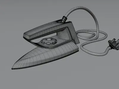 Electric Dry Iron 3D Model 3D model