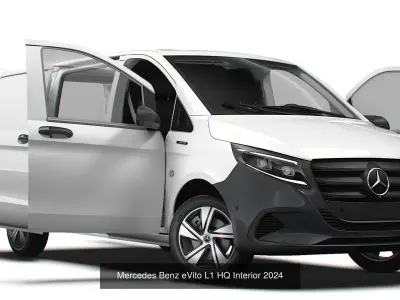 Mercedes Benz E Vito Van HQ Interior 2025 3D Model Collection