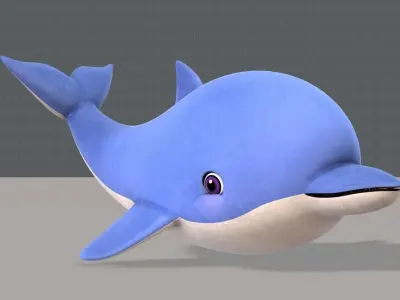 Dolphin V01 Low-poly 3D model