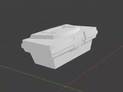 Worn out plastic Toolbox Free low-poly 3D model