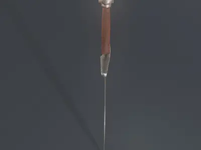 Worn Sword Free low-poly 3D model