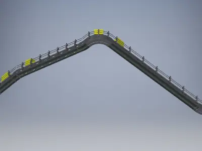 Slat Chain Conveyor industrial machine 3D model
