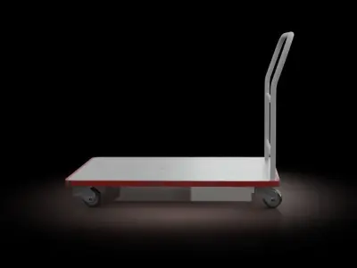 Platform Truck Trolley  Low-poly 3D model