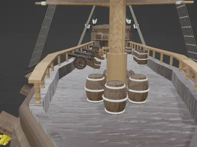  SAIL WARSHIP 3D model