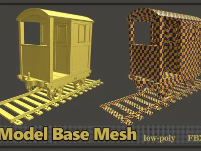 10Base mesh Vol02 Low-poly 3D model