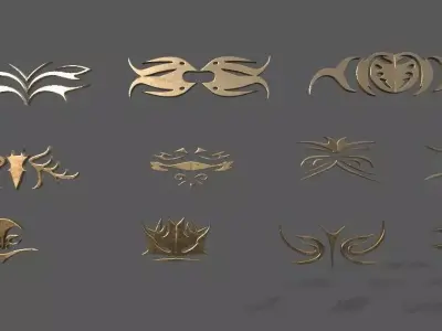 GOTHIC MOTIF PACK 3D MODEL Low-poly 3D model