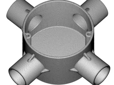 Round Electrical Junction Box 3D print model