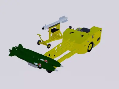 MJ-1 bomb loader Missile 3D model