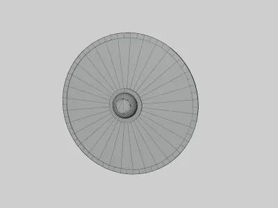 Shield 5 metal Low-poly 3D model