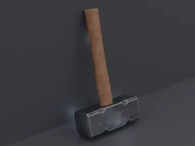 Blacksmith Rounding Hammer Free low-poly 3D model