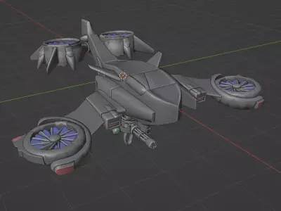 Drone Low-poly 3D model by Dannou from CGTrader (Low-poly)