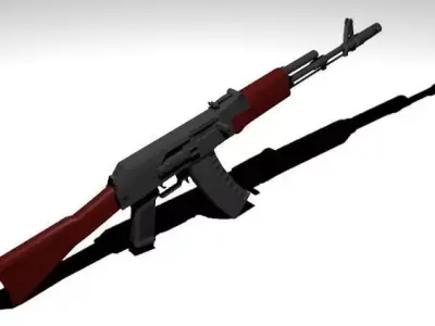 AK-101 No scope and PSO-1 version Free low-poly 3D model