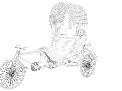 Cycle Rickshaw 3D model