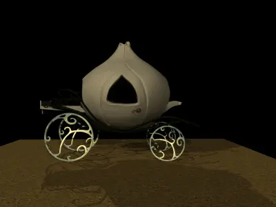 Onion carriage from Shrek Low-poly 3D model