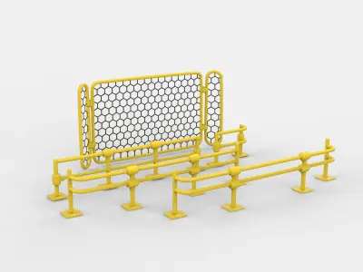  Warehouse Fence 3D model