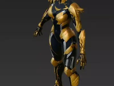 female falcon blaze 3D model
