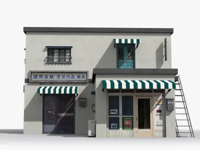 Japanese House x1 Low-poly 3D model