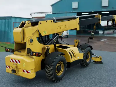 Telehandler Low-poly 3D model