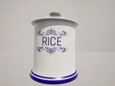 Antique ceramic containers Low-poly 3D model