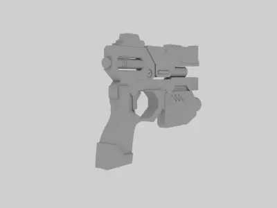 Scifi Gun 3D Model Low-poly 3D model