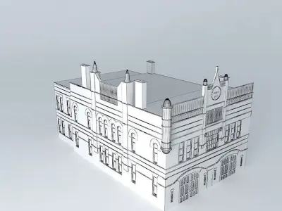 Stn 6 a  St Paul Minnesota Former Fire Station 6  built in 1884 Free 3D model